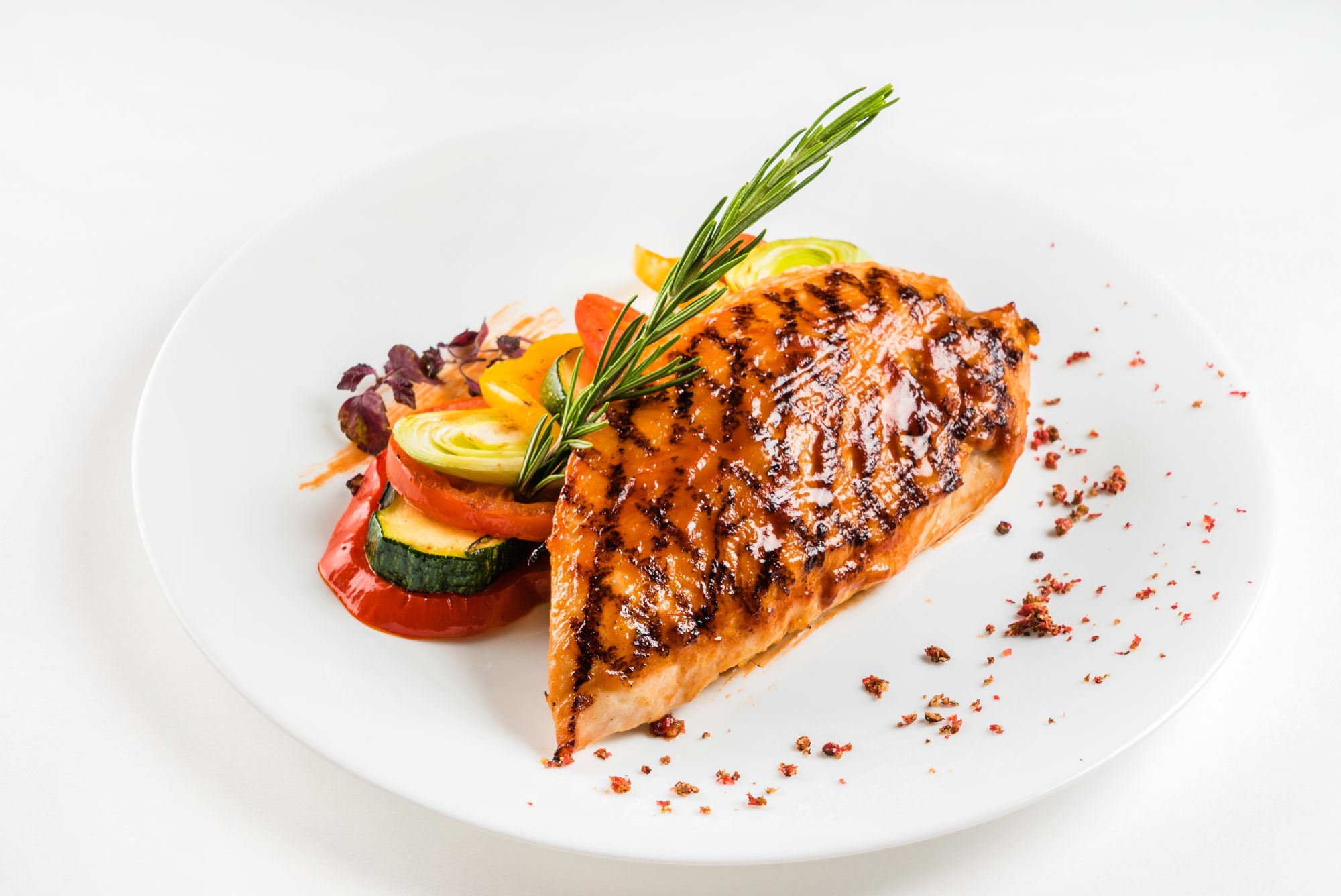 lemon chicken steak with vegetables