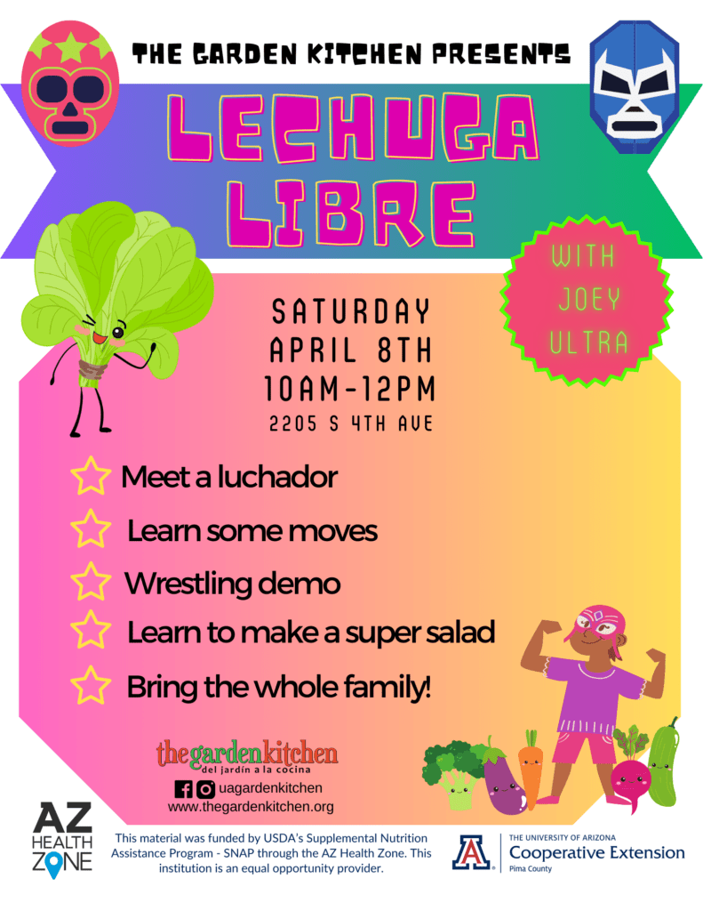 Lechuga Libre Community Wellness Event Saturday April 8th, 10a-12p