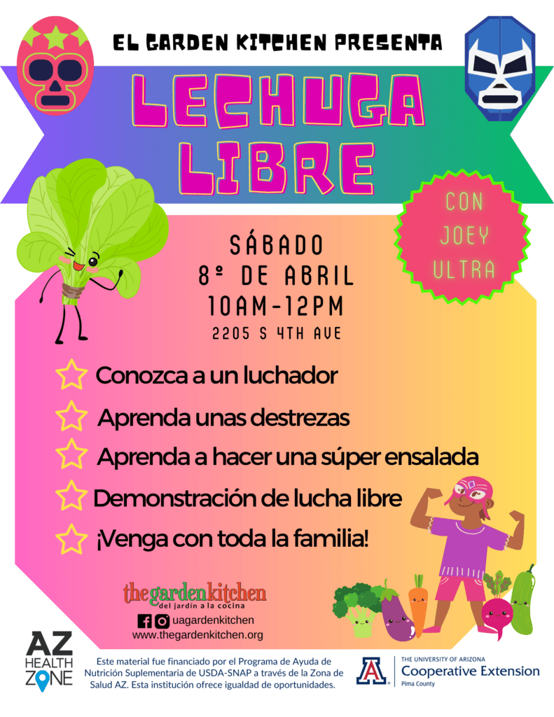 Lechuga Libre Community Wellness Event Saturday April 8th, 10a-12p